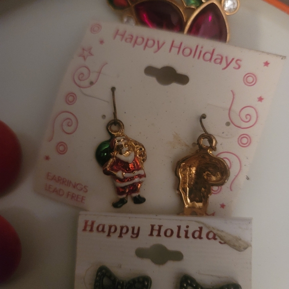Lot of vintage "Christmas" earrings - Picture 6 of 10